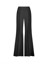 Black Classic Crepe Wide Leg High Waisted Trouser Pant - FINAL SALE